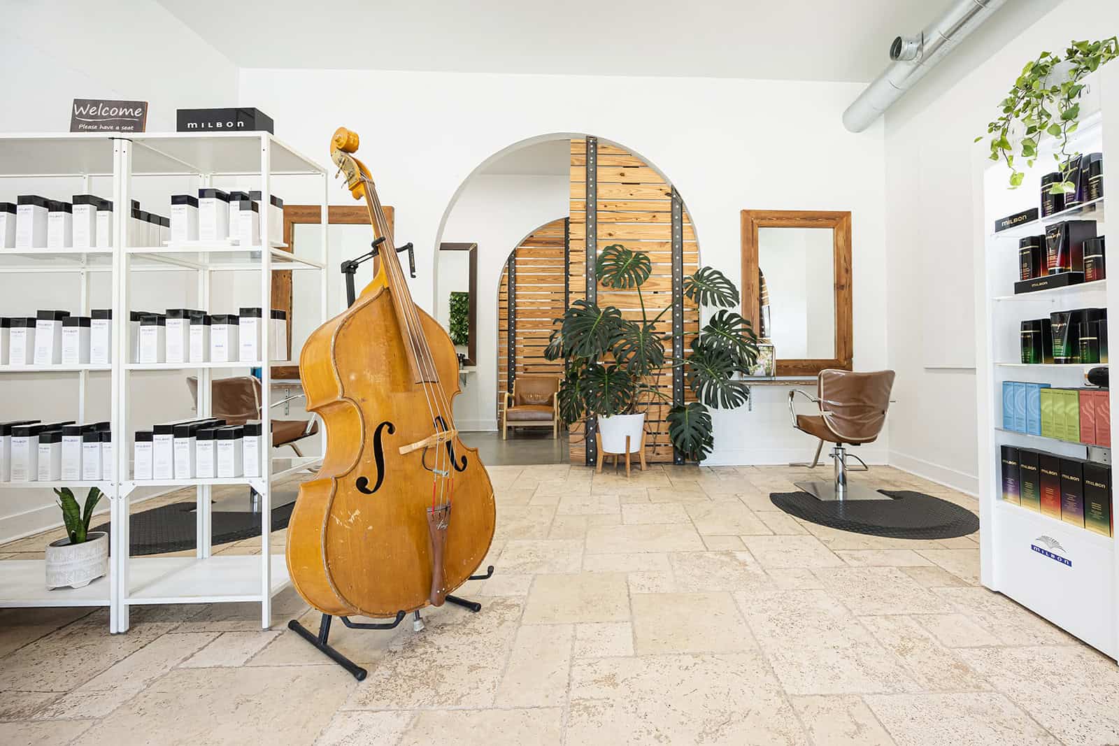The Uberzoot salon arch interior